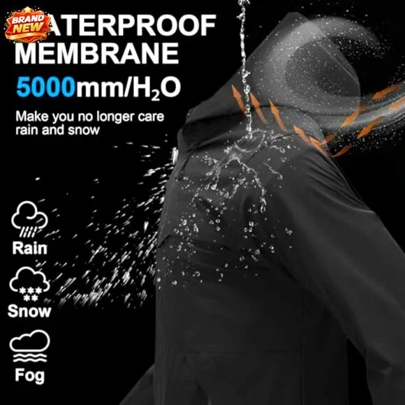 Men's 3-in-1 Ski Jacket Water Resistant Windproof Hooded Fleece Winter Coat